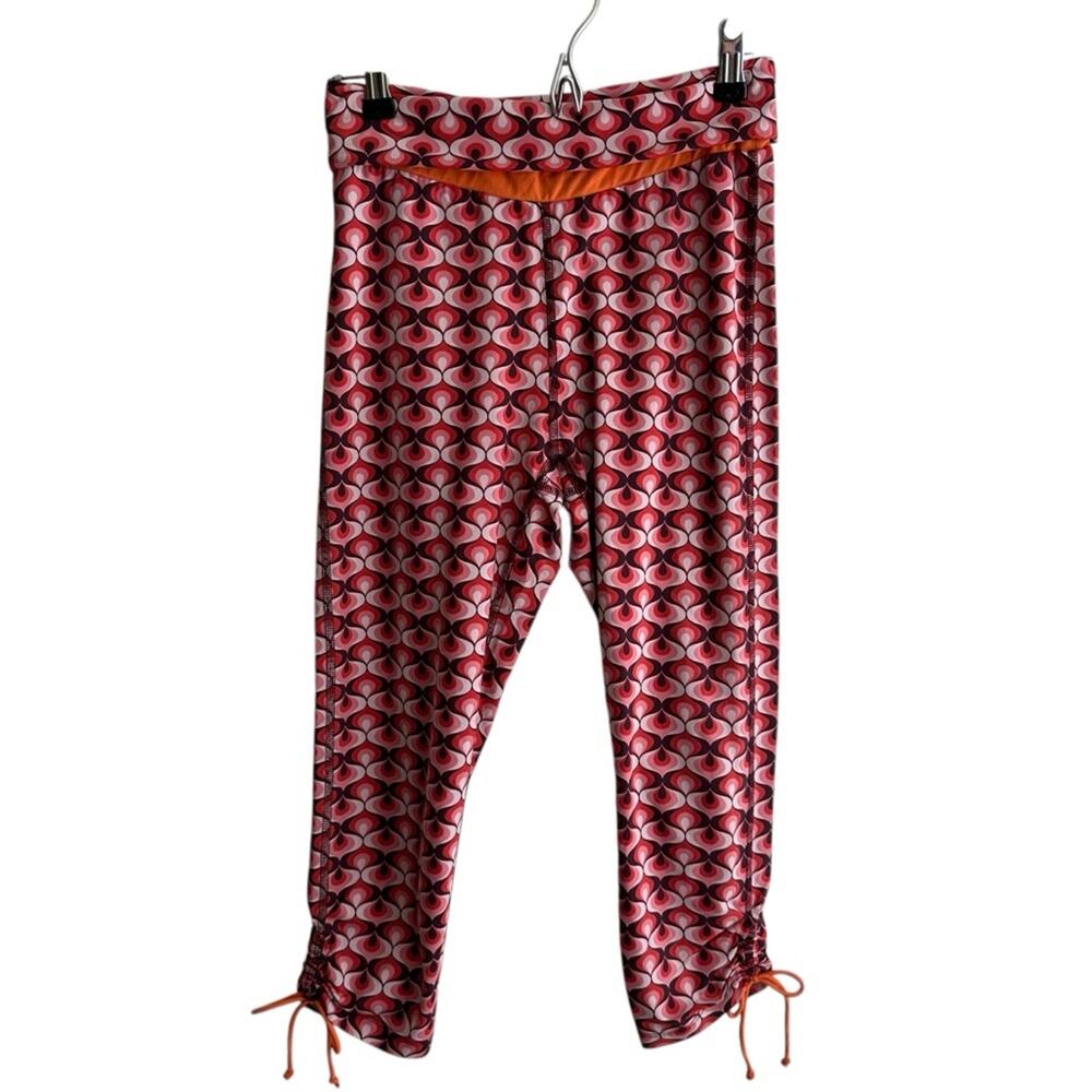 Boden Active Fold Over Waistband Ankle Cinch Cropped Leggings Size 6